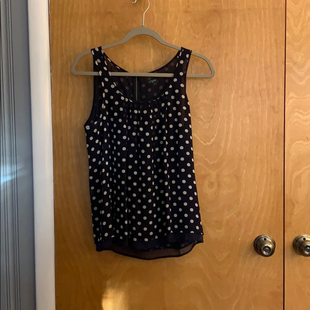 J. Crew Polka Dot Sleeveless Top